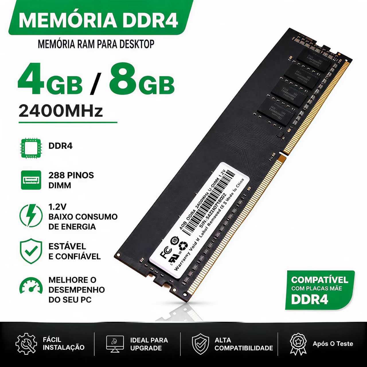 Ddr4 2400Mhz - Оперативная память DDR4 4 ГБ 8