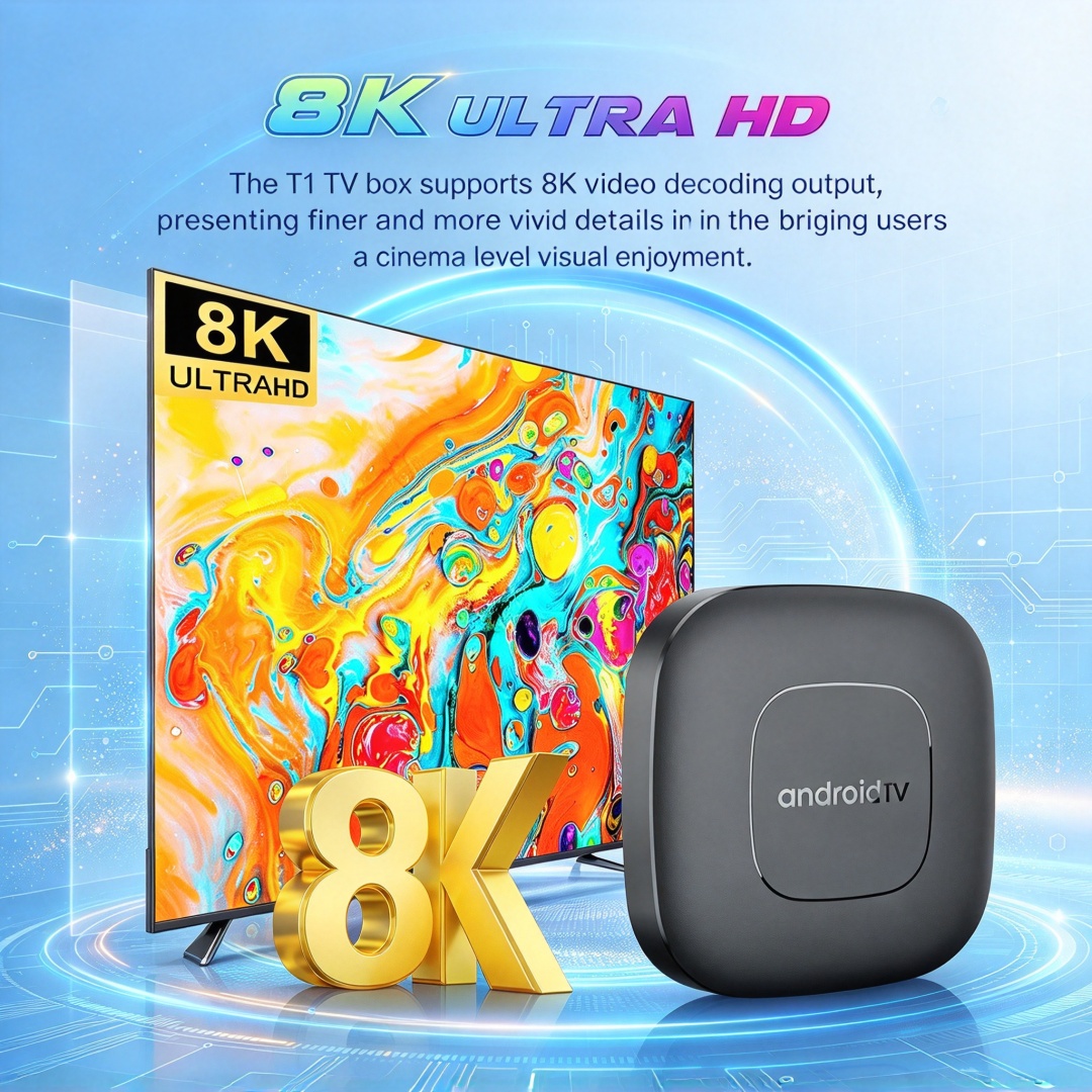 Android 16 8K Smart TV Box T1  – обзор и цена Ddr3 8Gb